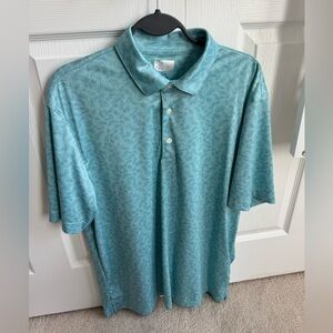 Men's Blue/green Polo Shirt by Greg Norman. Size L.